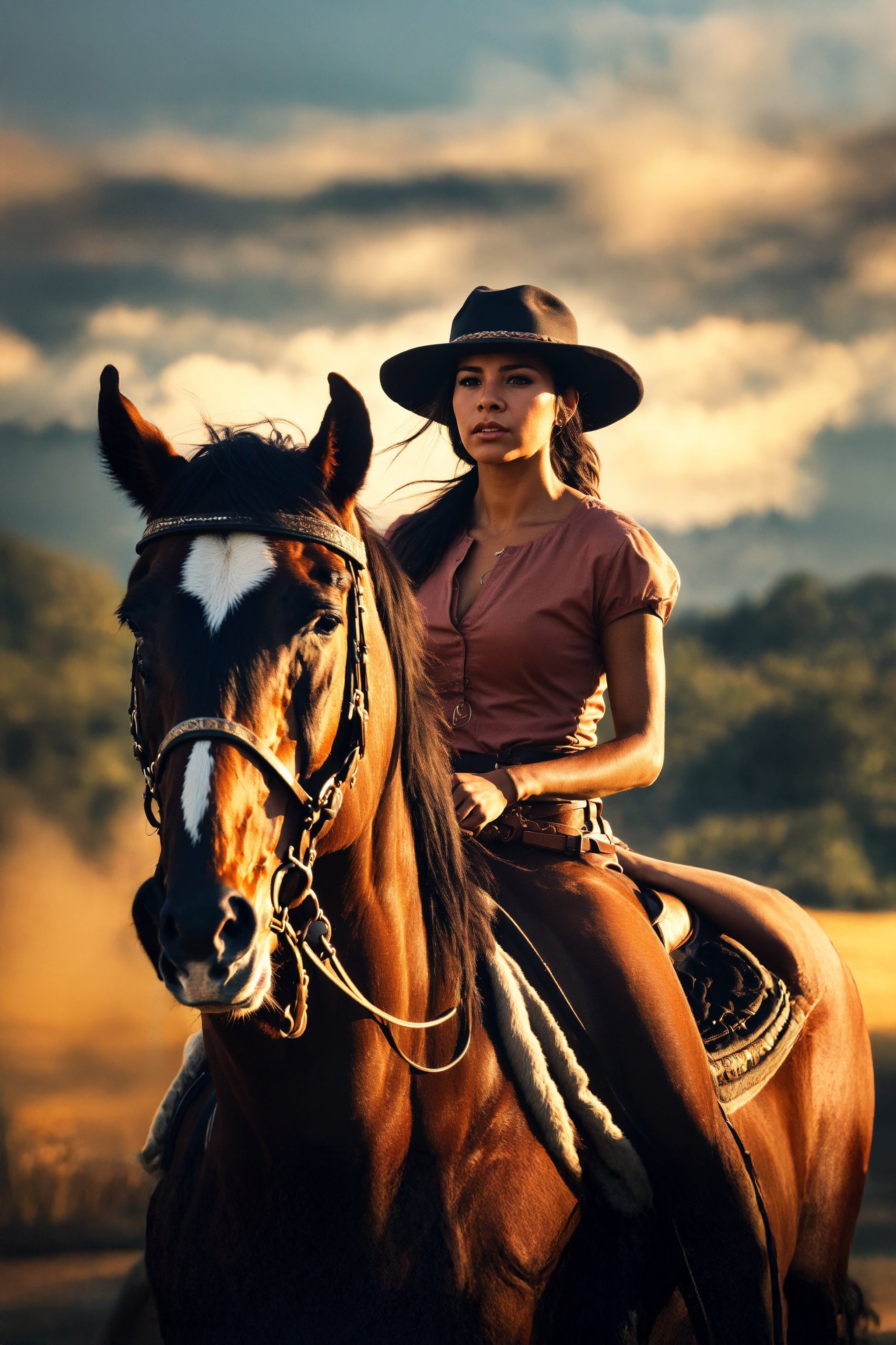 Sunset Cowgirl